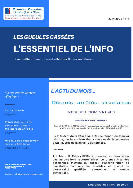 L'essentiel de l'info - Juin 2020