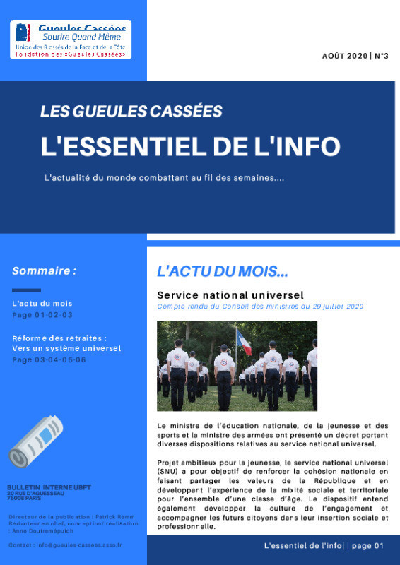 L'essentiel de l'info - Aout 2020