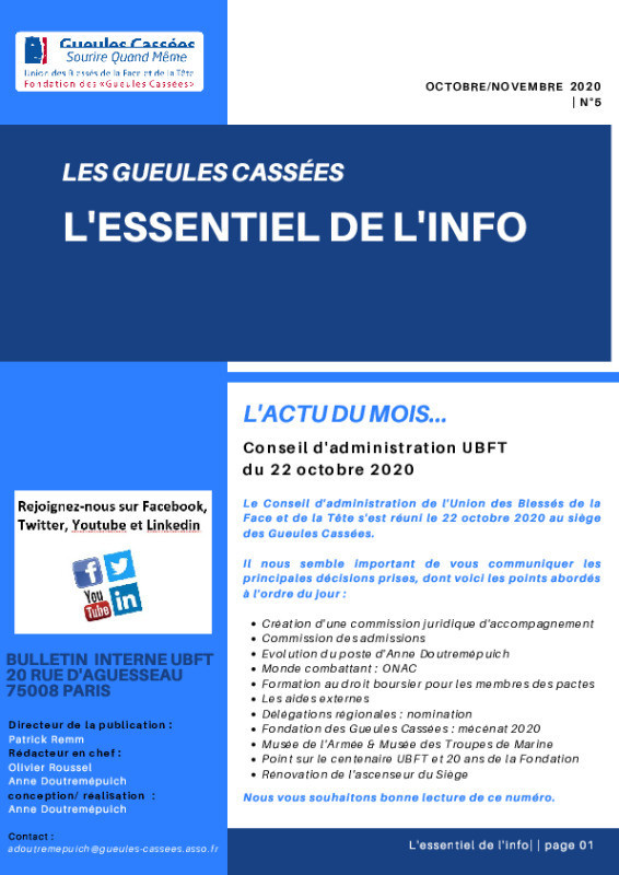 L'essentiel de l'info - Octobre/Novembre 2020