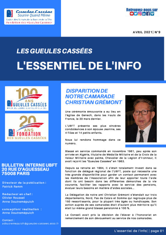 L'essentiel de l'info - Avril 2021