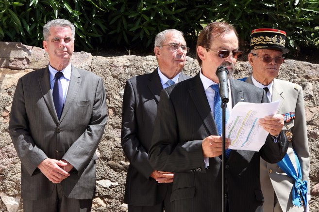 Bernard Tomasetti, Délégué régional Provence, présente le déroulement de la cérémonie